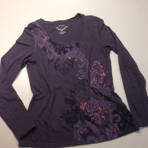 Long Sleeve Embellished Tee